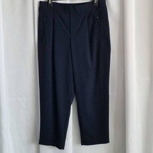 GAP Activewear Women's Navy Slacks Elastic Zippered Pockets Size Large